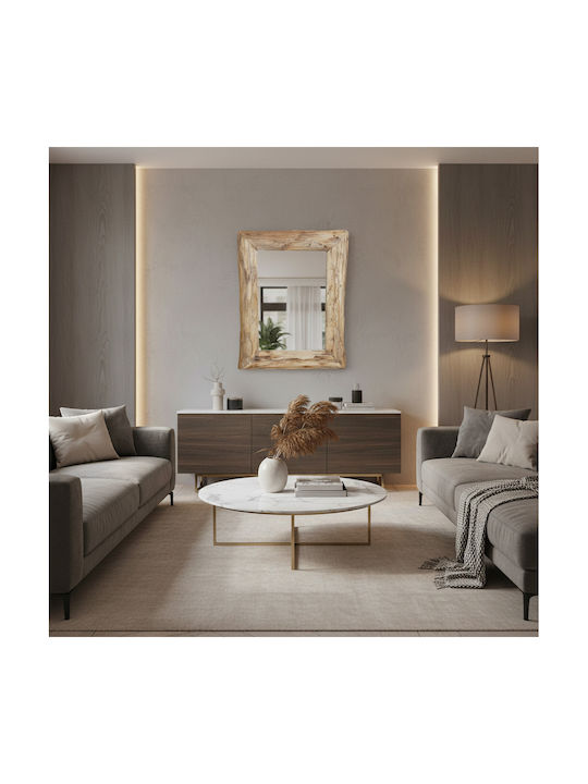 Next Wall Mirror with Beige Wooden Frame 40x31c...