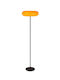 Lucide Lightning Sentino Floor Lamp H150xW40cm. with Socket for Bulb G9 Orange