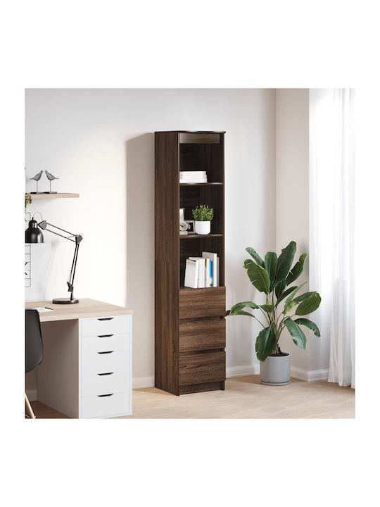 Bookcase Brown Oak 37.5x35x180cm