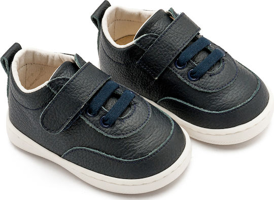 Babywalker Blue Baptism Leather Sneakers