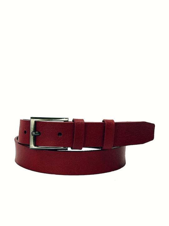 Women Weakness Men's Belt Leather Burgundy