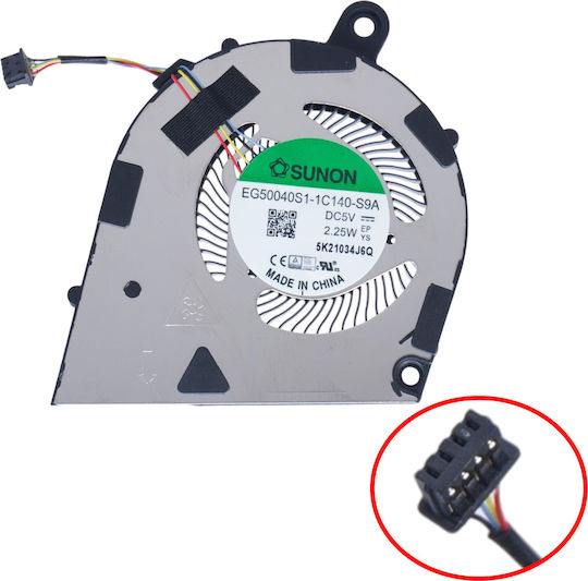 Laptop CPU Cooling Fan for Lenovo Ideapad C340-14IWL C340-14IML C340-14API EG50040S1-1C140-S9A 5K21034J6Q 5H40S19935 5H40S19921 5H40S19937 5H40S19905 4pin Code 81397