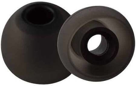 Replacement Silicone Earbud Covers Black S Set of 2 Pieces