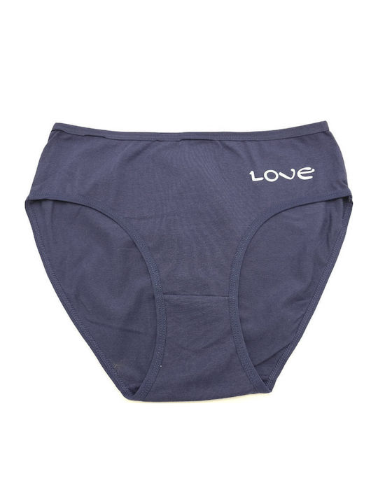 Topaki Talie înaltă Femeie Slip Navy Blue