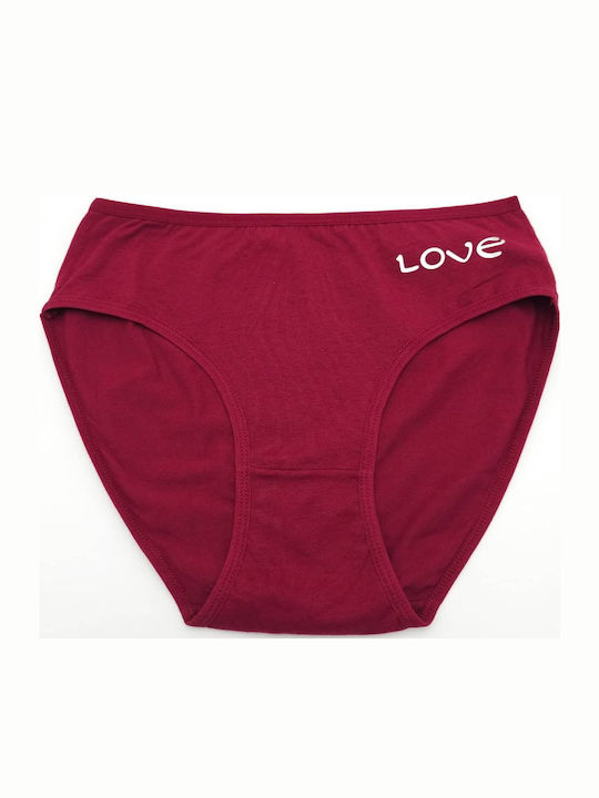 Topaki Talie înaltă Femeie Slip Burgundy