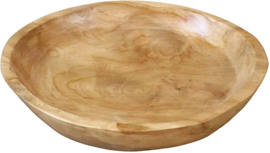 Teak Wood Plate H4xø25cm