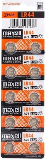 Maxell Batterien Alkalisch für Uhren LR44 1.5V 10Stück