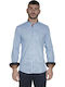 Long-sleeved Cotton Shirt Sky Blue