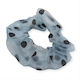 Blue Polka Dot Tulle Hair Scrunchie