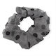Black Polka Dot Tulle Hair Scrunchie