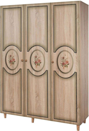 Mode Τρίφυλλη Ντουλάπα Multi 135x52x192cm