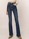 Damenjeans Schlaghose Medium Stone Blue