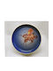 Round Ceramic Decorative Platter Blue 27x27cm