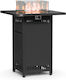 Thermogatz Tg Stand Kamin Draußen Metallisch Schwarz