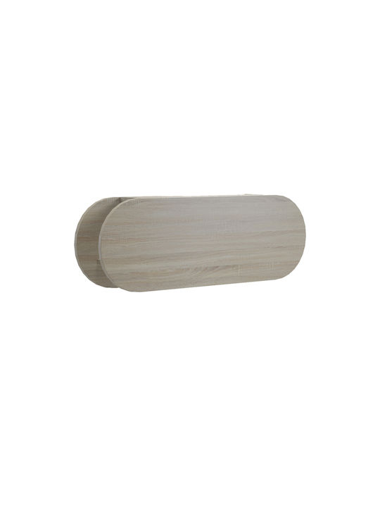 HomeMarkt Wall Hanger Stor Wooden 6 Hooks Gray 84x12x28.6cm