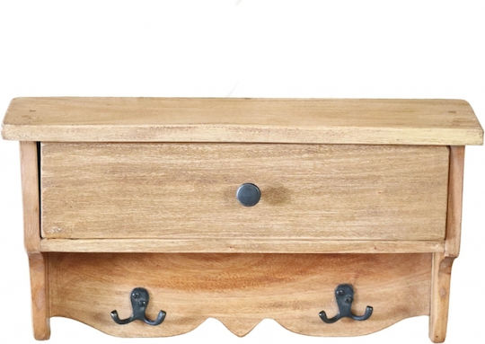 Cuier de Perete Nextdeco Lemn de Mahon H25.5xL46xA12cm