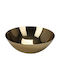 JK Home Decoration Dekorative Schüssel Metall Gold 18x18cm 1Stück