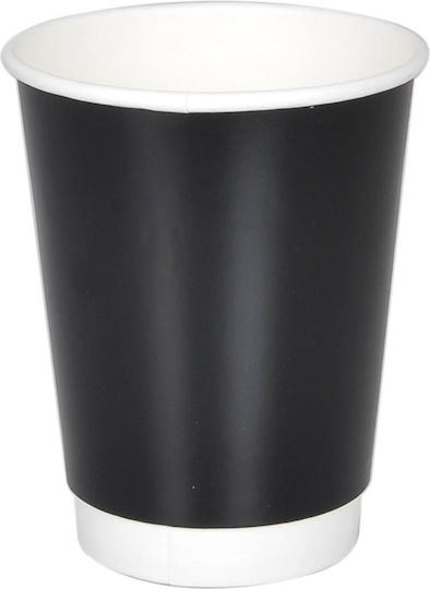 Lariplast Disposable Cup Paper Double Wall Black 360ml 25pcs