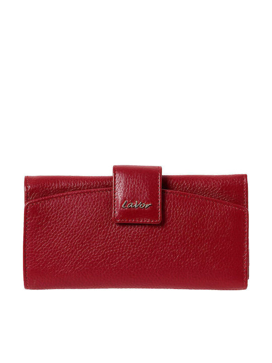 Lavor Large Leather Women's Wallet with RFID Red