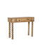 Wooden Console Table Beige L76xW35xH35cm