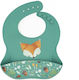 Sassi Junior Bib Silicone with Pocket Green for 6 m+