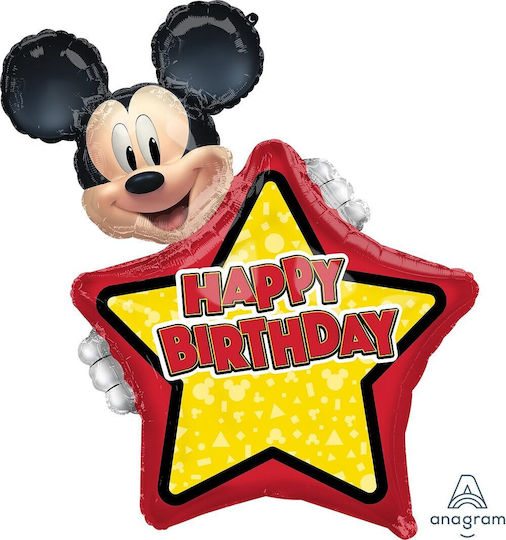 Μπαλόνι Γενεθλίων Mickey Foil Jumbo Σχήμα 76εκ.