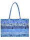 Ble Resort Collection Stoff Strandtasche Blau
