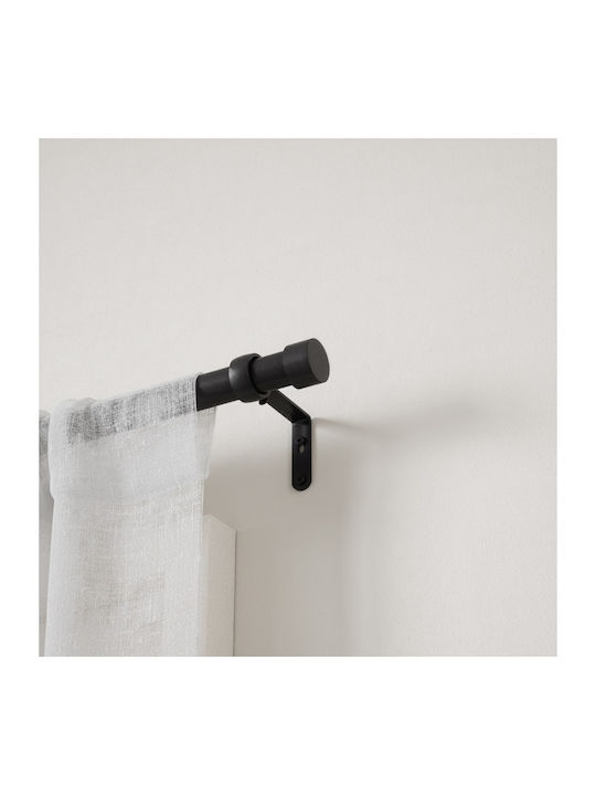 Umbra Bară Pliabilă Metalică Pentru Perdele Cappa Single Diametru 25mm Lungime 91-168cm Neagră