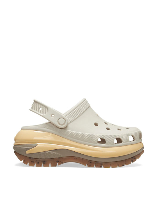 Crocs Classic Mega Crush Women's Clogs Beige