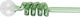 Panora Pipă De Țigară 14mm Sticlă De Ulei 14cm Verde