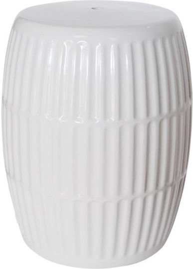 Кръгла Странична Кафе Маса Mod Бяла В33xШ33xВис43см
