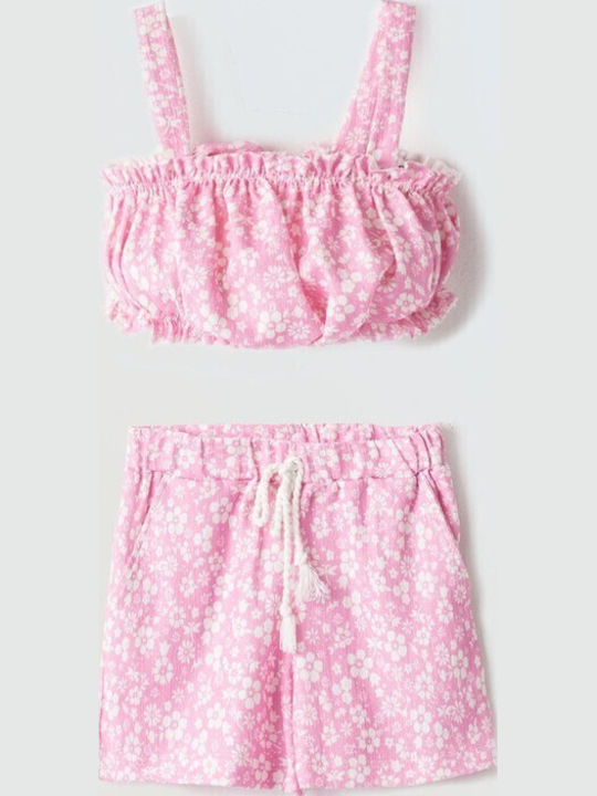Kids' Set with Shorts Summer 2pcs Pink