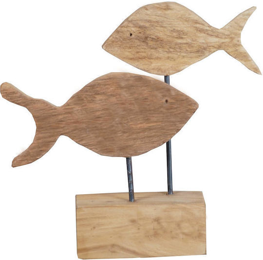 Holzdekorativer Fisch H36xB38xT8cm Holzdekorativer Fisch H36xB38xT8cm
