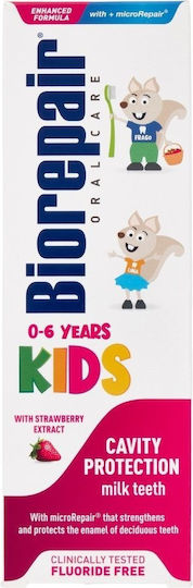BioRepair Kids 0-6 Strawberry Baby Toothpaste for 0m+ with Strawberry Flavor 50ml