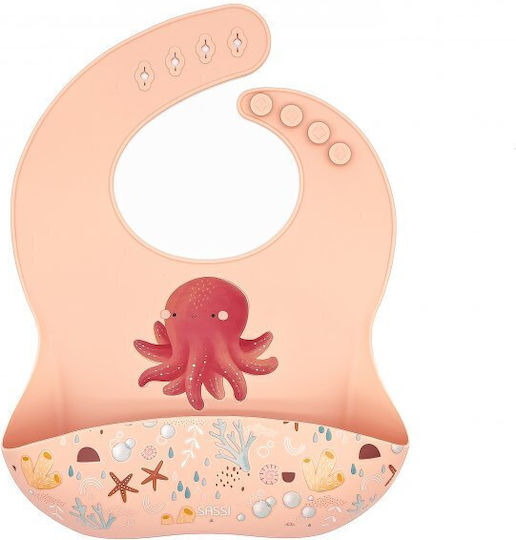 Sassi Junior Bavetă Silicon cu Buzunar Octopus pentru 6 m+