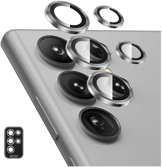 Samsung Galaxy S25 Ultra 5g Eknay Κρίκοι Προστασίας Κάμερα Grey