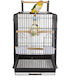 Open Top Parrot Cage King Kong Black Dimensions 49x49x86