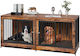 Vevor Metallisches Hundepark 32,44x32,44x32,44cm Braun