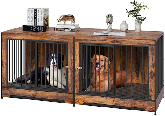 Vevor Metallisches Hundepark 32,44x32,44x32,44cm Braun