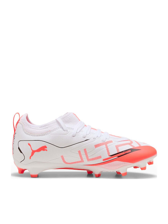 Ultra 5 Match Kids Molded Soccer Shoes White