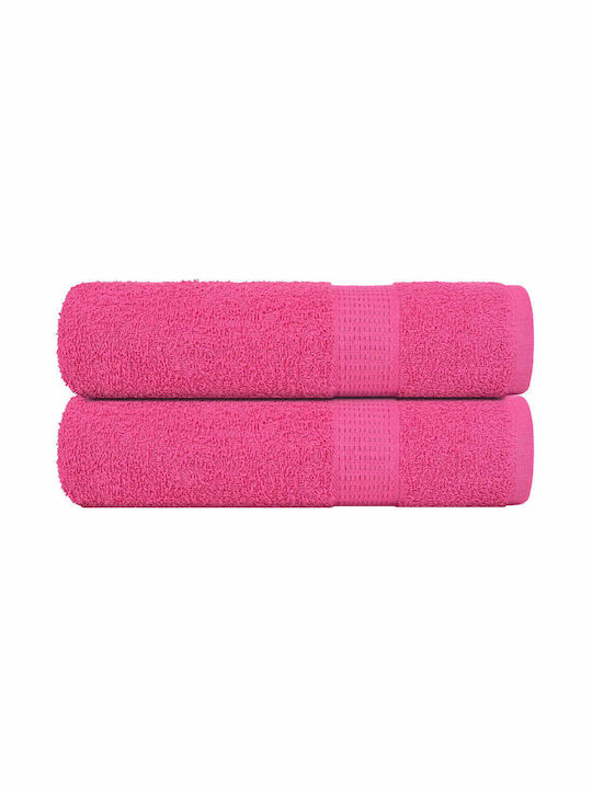 vidaXL Badetuch-Set 2 Stück Rosa Gewicht 360gr/m²