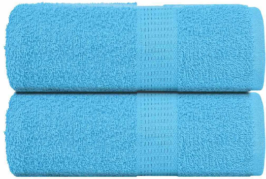 vidaXL Σετ Πετσέτες Μπάνιου 2τμχ Μπλε Βάρους 360gr/m²