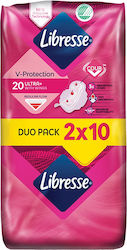 Libresse Ultra Thin Normal Panty Liners with Wings Double Pack 2x10pcs Libresse Ultra Thin Normal Panty Liners with Wings Double Pack 2x10pcs