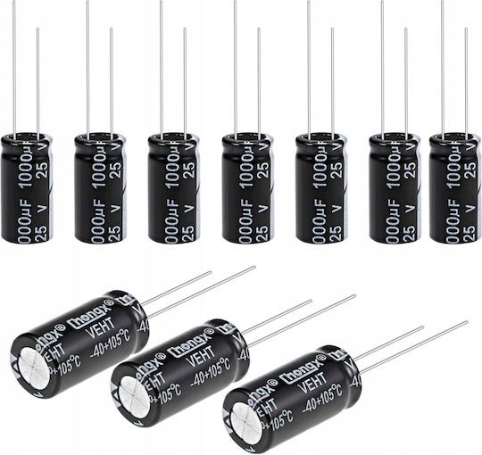 Elektrolytischer Kondensator Niedriger ESR 1000uF 25V 10x20mm Rastermaß 5mm 10 Stück