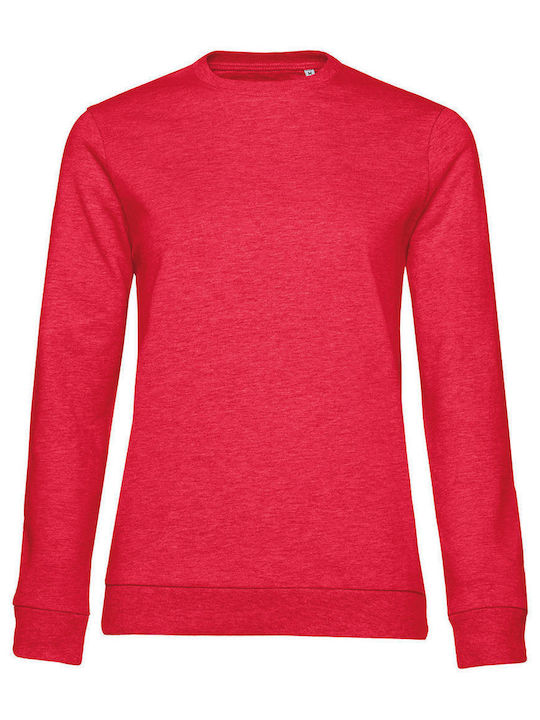 B&C Дамски рекламен суитшърт Heather Red