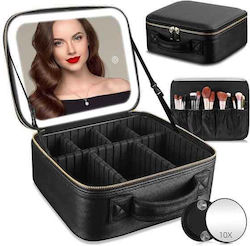 Μακιγιάζ Επαναφορτιζόμενο Led Καθρέφτη Makeup Case Rechargeable Led Βαλιτσάκι Μαύρο Μακιγιάζ Επαναφορτιζόμενο Led Καθρέφτη Makeup Case Rechargeable Led Βαλιτσάκι Μαύρο