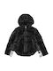 Kids' Casual Jacket Short with Hood Black