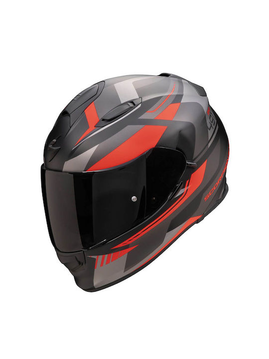 Scorpion Exo 491 Abilis Mat Black Silver Red Mo...