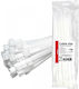 AMiO Cable Ties Plastic 300mm x 4.8mm in White Colour (100 pcs) (04311)