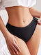Damen-Slip Menstruell Schwarz